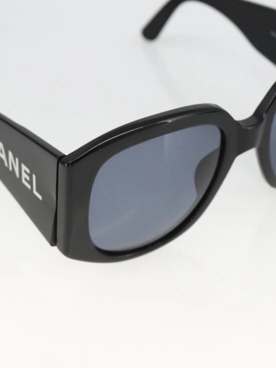 CHANEL Sunglasses plastic Black CC Auth ka3619 main image 9